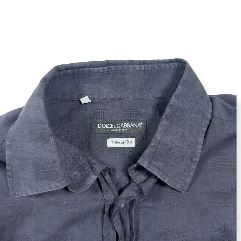 Dolce and Gabbana Black Tailored Fit button down 15.5/40‎